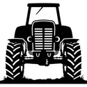 Traktor Front – Metall-Wandschild