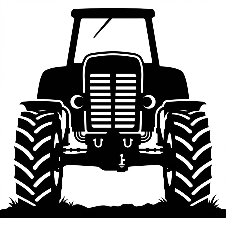 Traktor Front – Metall-Wandschild