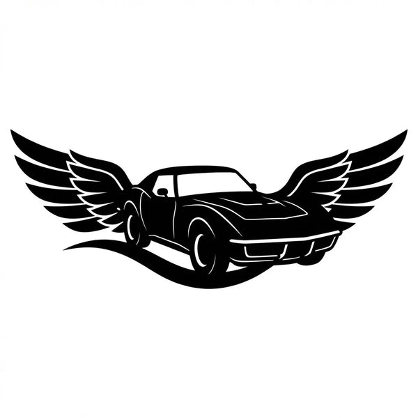 Emblem Auto mit Flügeln Steelmonks