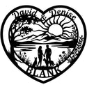 Herzschild David & Denise – Familie BLANK
