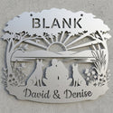 Wandschild See-Paar mit Malinois – BLANK