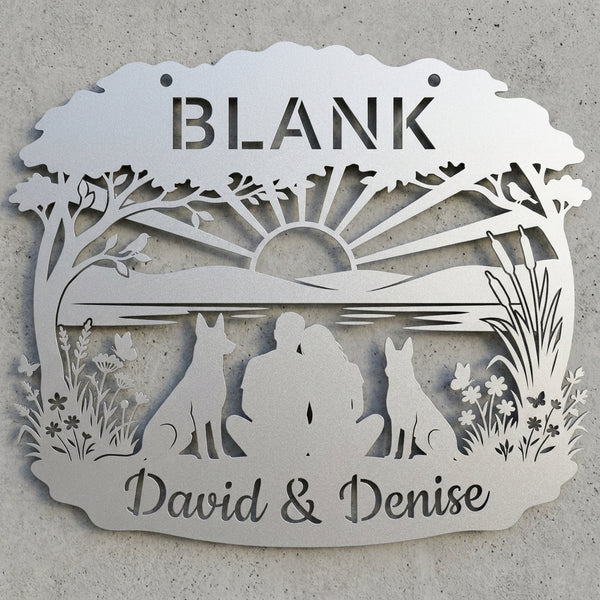 Wandschild See-Paar mit Malinois – BLANK