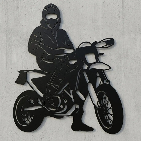 Silhouette nach Foto – Metall-Wandschild Steelmonks