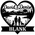 Herz-Wandschild Paar & Malinois – David & Denise BLANK