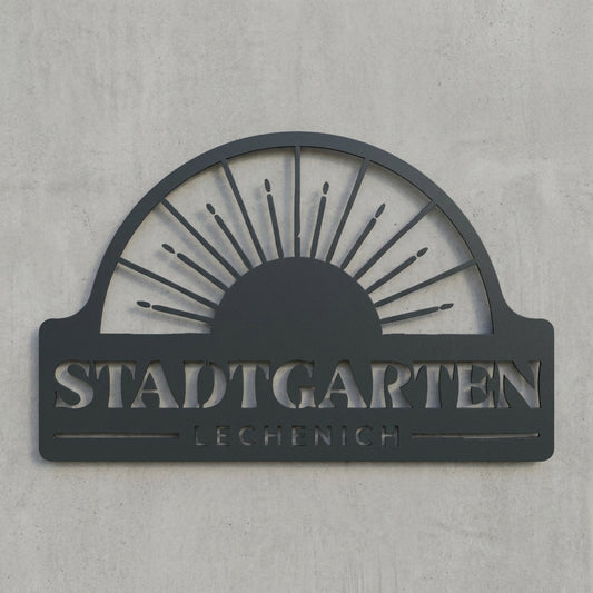 Biergarten Wandschild