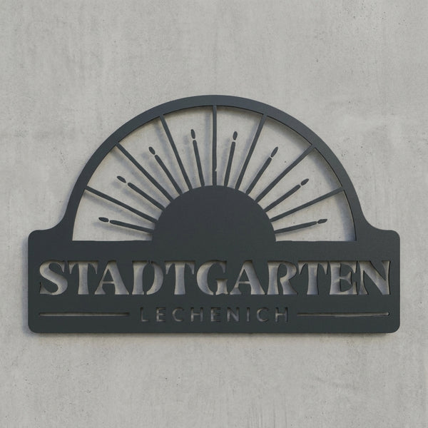Biergarten Wandschild