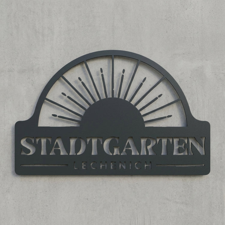 Biergarten Wandschild