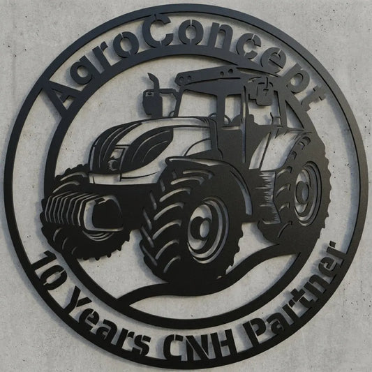 Rundes Traktor-Wandschild AgroConcept Jubiläum Steelmonks