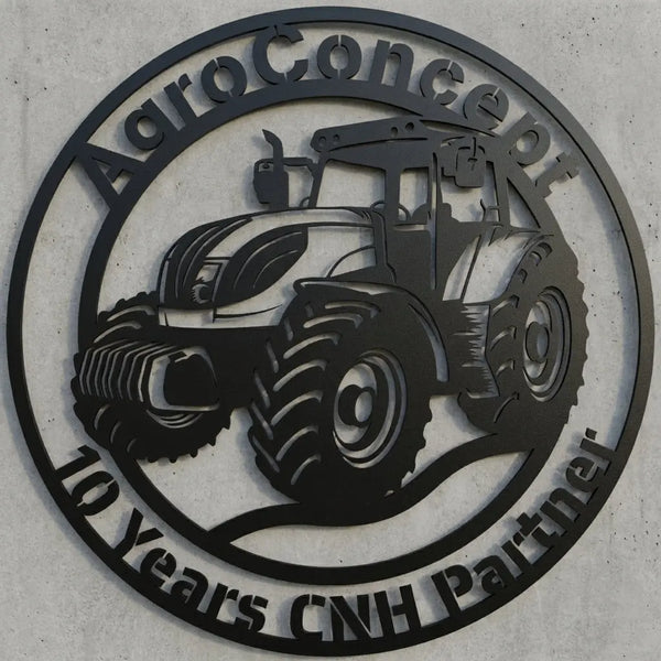 Rundes Traktor-Wandschild AgroConcept Jubiläum Steelmonks