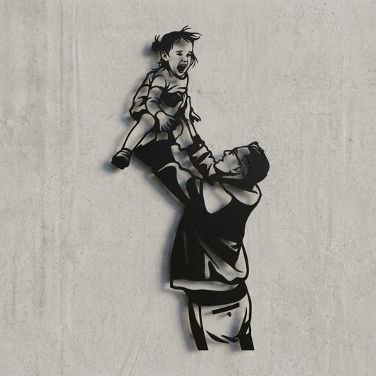 Silhouetten-Wandschild – nach Referenzfoto