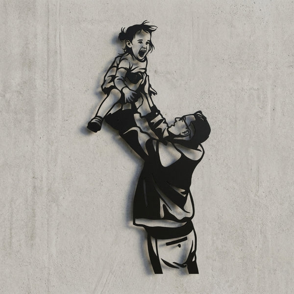 Silhouetten-Wandschild – nach Referenzfoto