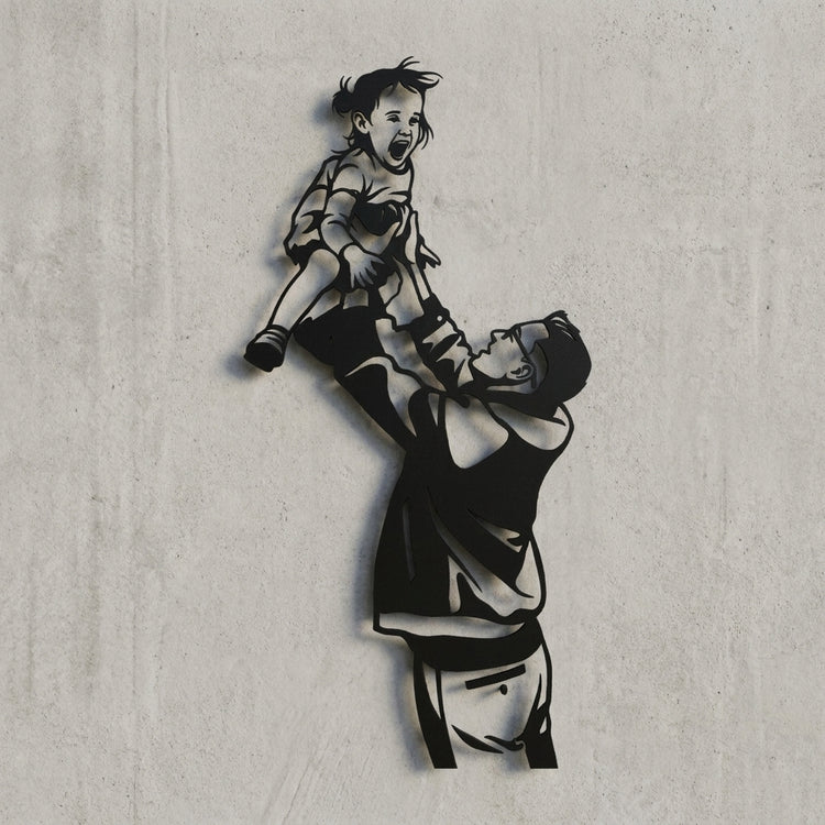 Silhouetten-Wandschild – nach Referenzfoto