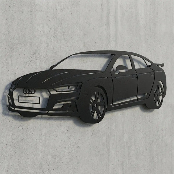 Audi Auto Silhouette Wandschild Steelmonks