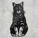 Katzen-Silhouette Wandschild