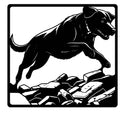 Hund im Rahmen – Wandschild Steelmonks