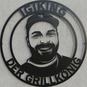 IGIKING – Der Grillkönig Emblem-Wandschild