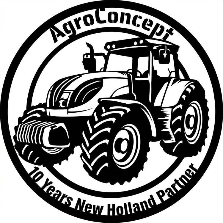 Rundes Traktor-Schild – AgroConcept 10 Years New Holland Partner