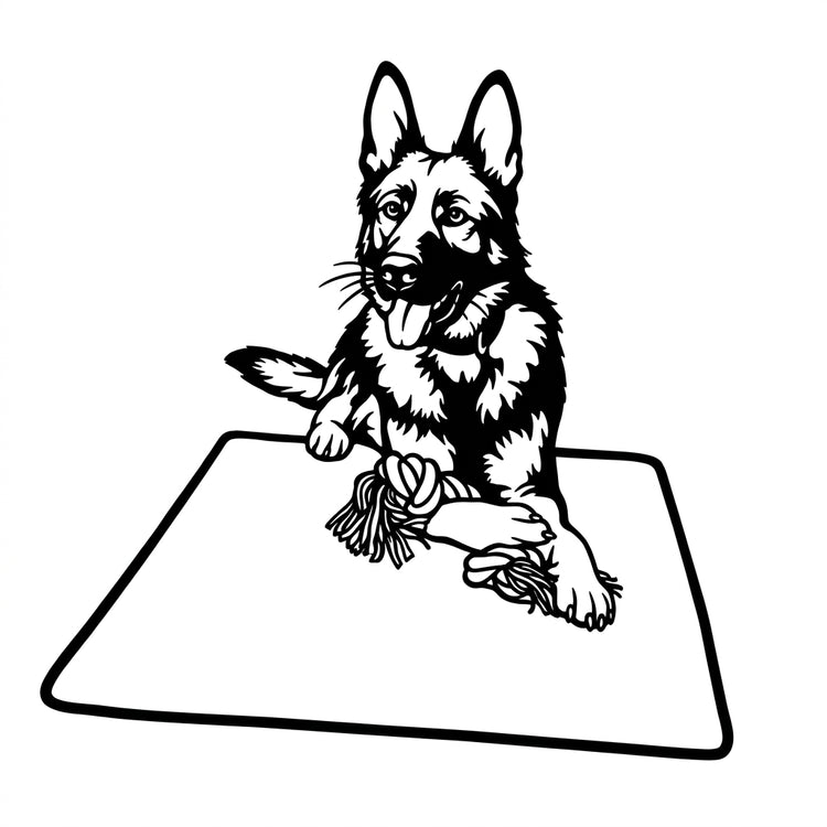 Hund-Silhouette nach Foto