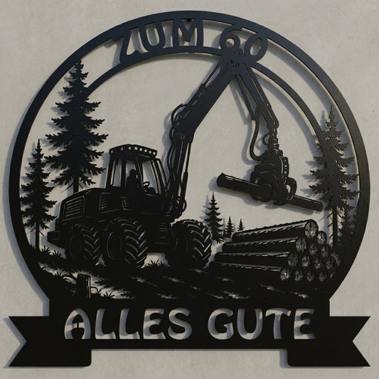 Wandschild Zum 60 – Alles Gute (Oval-Emblem)
