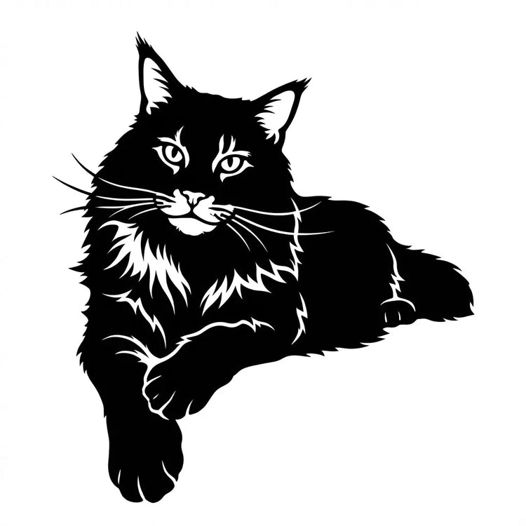 Metall-Wandschild Katze Silhouette Steelmonks