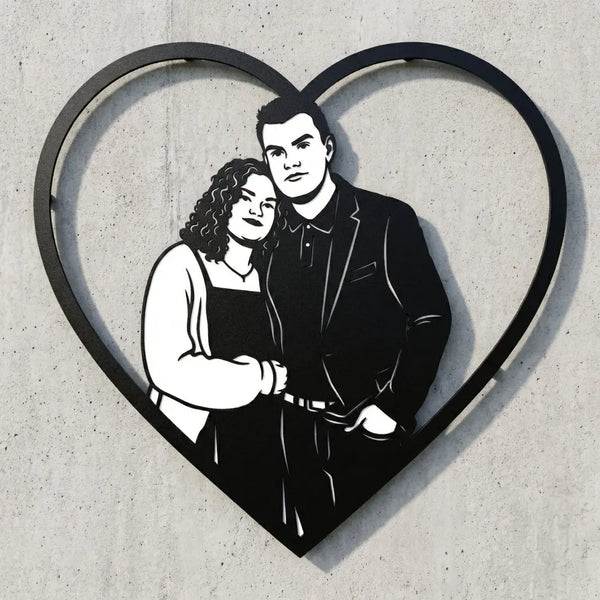Herz-Paarportrait – Valentinstag Steelmonks