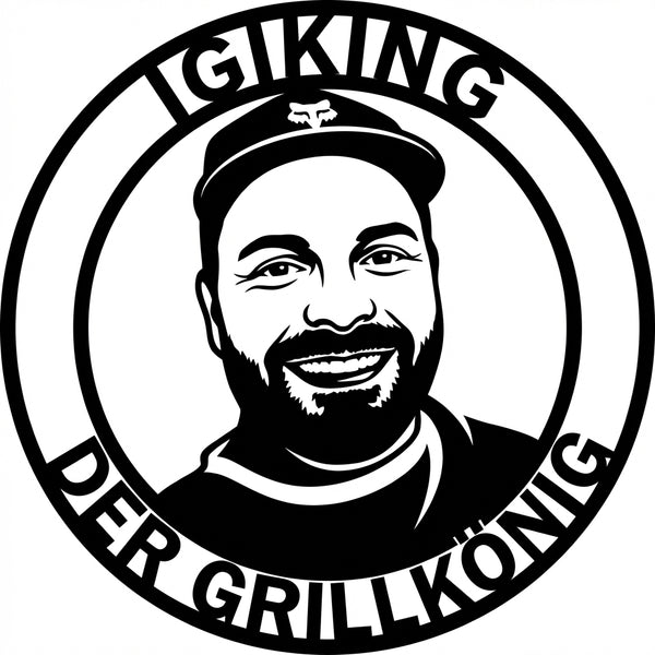 IGIKING – Der Grillkönig Emblem-Wandschild