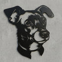 Hundekopf Silhouette Wandschild 45 cm
