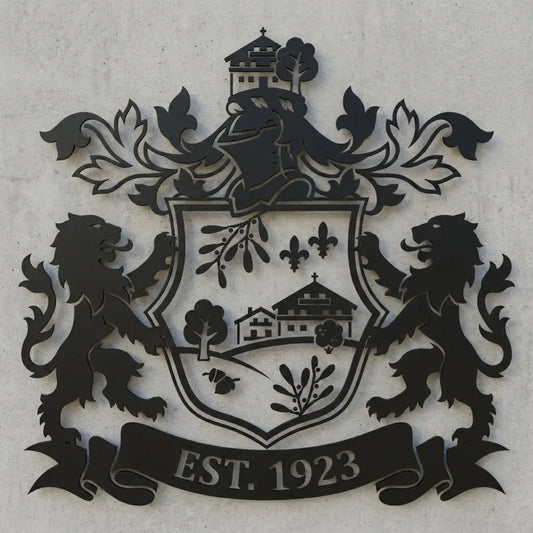 Familienwappen Wandschild Steelmonks