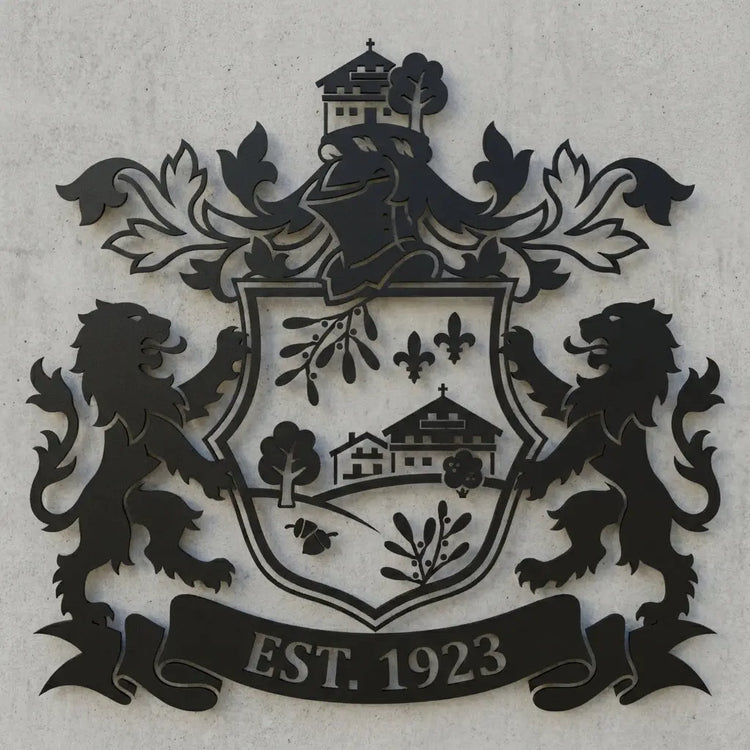 Familienwappen Wandschild