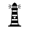 Leuchtturm Wandschild Anthrazit Steelmonks