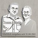Paar-Wandschild Yvonne & Martin