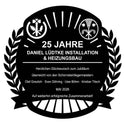 Firmenjubiläum Emblem Wandschild Steelmonks