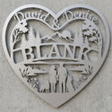 Herz-Wandschild Natur – David & Denise, BLANK