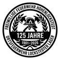 Feuerwehr-Jubiläumsschild 125 Jahre Hohenlockstedt