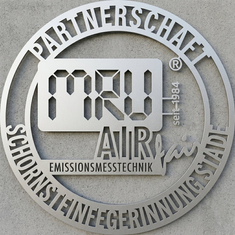 Rundes Wandschild Partnerschaft Schornsteinfegerinnung Stade