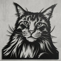 Katzen-Wandschild nach Foto Steelmonks