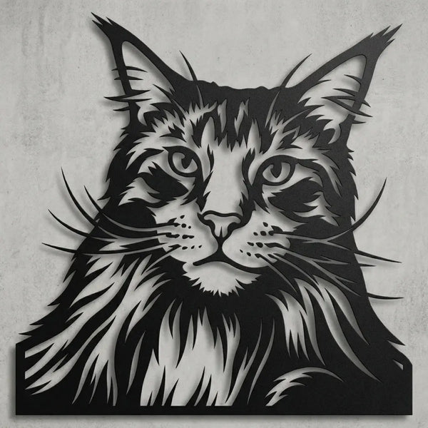 Katzen-Wandschild nach Foto Steelmonks