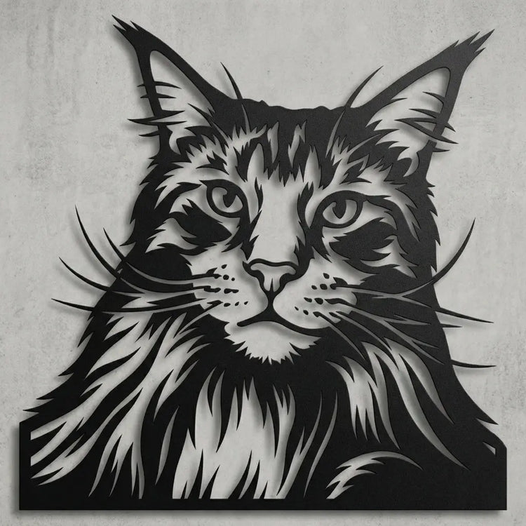Katzen-Wandschild nach Foto
