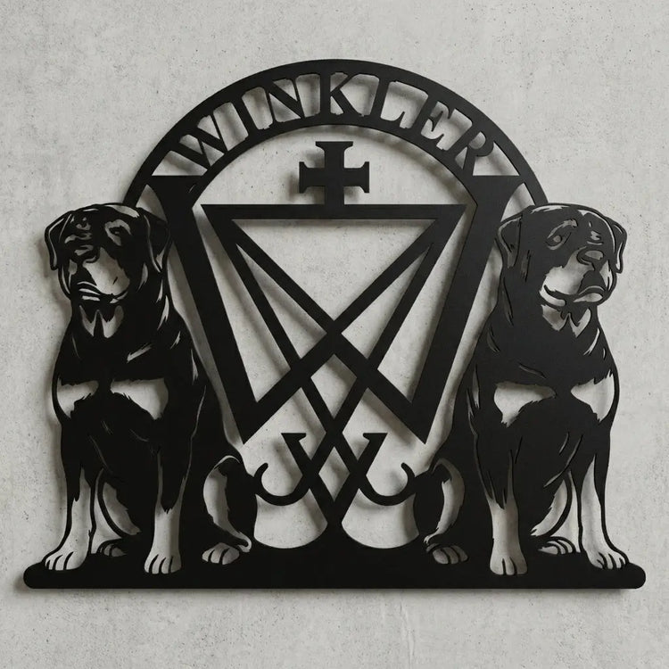 Familienwappen mit Rottweilern