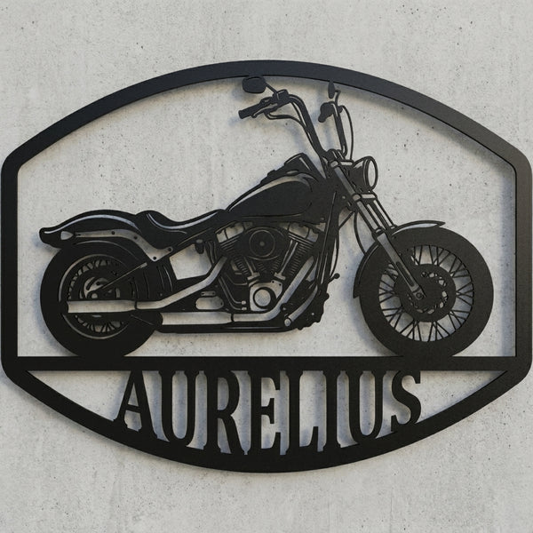 Aurelius Motorrad-Emblem Wandschild