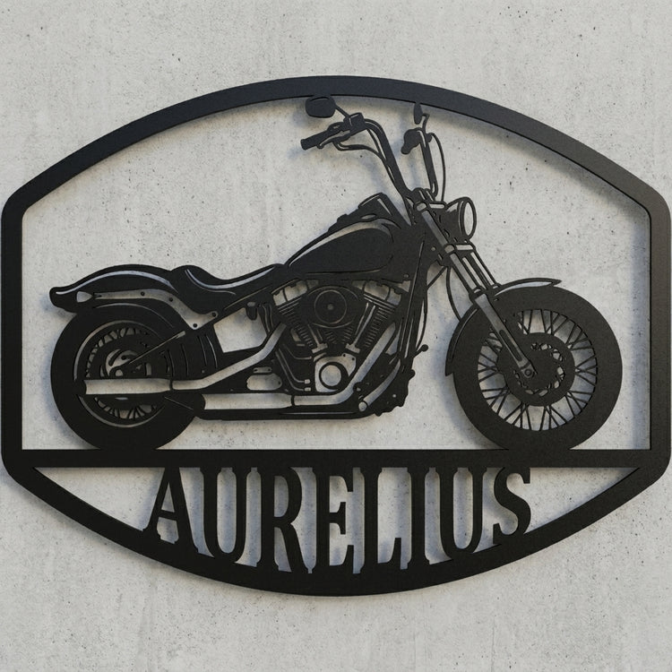 Aurelius Motorrad-Emblem Wandschild