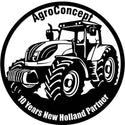 Rundes Traktor-Wandschild – AgroConcept 10 Years New Holland Partner Steelmonks