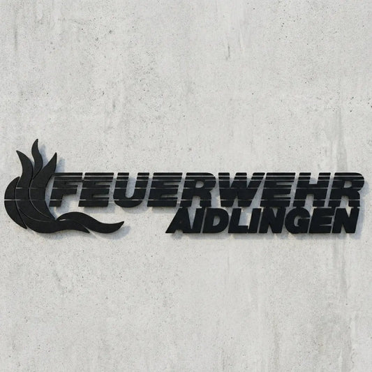 Logo-Wandschild Feuerwehr Aidlingen Steelmonks