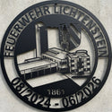 Rundes Wappenschild Feuerwehr Lichtenstein
