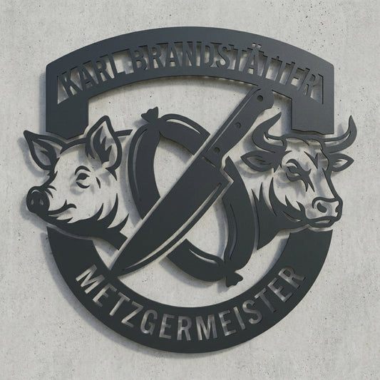 Metzgermeister-Wappenschild Karl Brandstätter