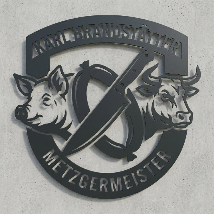 Metzgermeister-Wappenschild Karl Brandstätter
