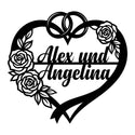 Hochzeits-Herz-Emblem – Alex und Angelina