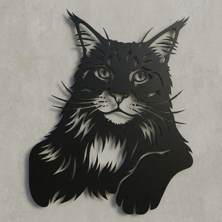 Katzen Silhouette Wandschild