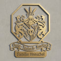 Achteckiges Familienwappen-Schild Henschel