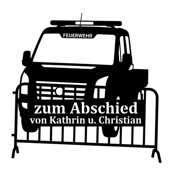 Wandschild Zum Abschied – Kathrin & Christian